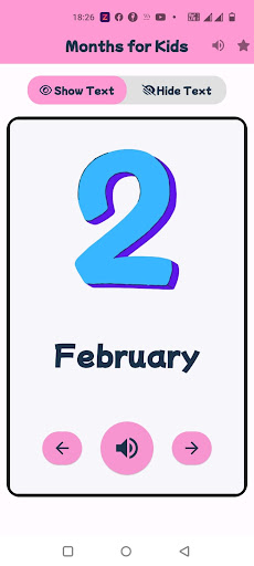 Months Flashcard For Kids ekran görüntüsü