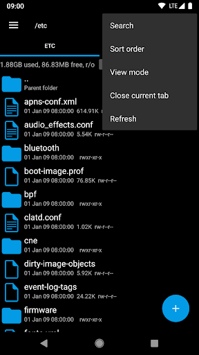 Root Explorer ekran görüntüsü