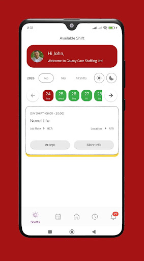 Galaxy Staffing App ekran görüntüsü