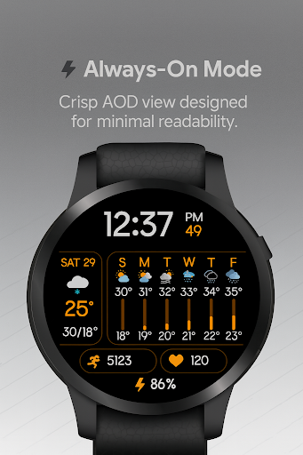 Minimal Weather WatchFace ekran görüntüsü