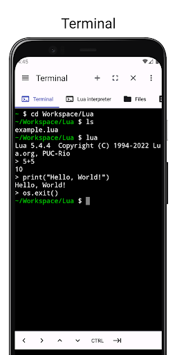 LuaDroid - ide for lua ekran görüntüsü