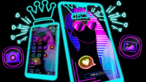 Dark Girly Launcher Theme ekran görüntüsü