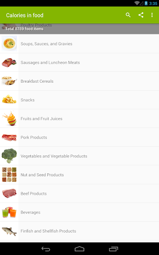 Calories in food ekran görüntüsü