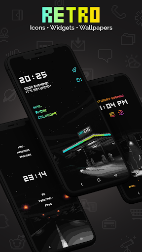 Retro Mode - Icon Pack (Neon) ekran görüntüsü
