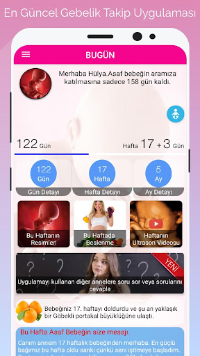 Gün Gün Gebelik Takibi ekran görüntüsü