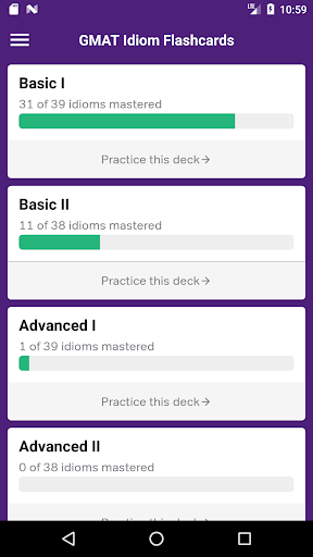 GMAT Idiom Flashcards ekran görüntüsü