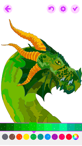 Magic Dragon Coloring Book ekran görüntüsü