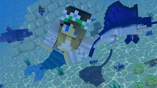 Mermaid mod for Minecraft ekran görüntüsü