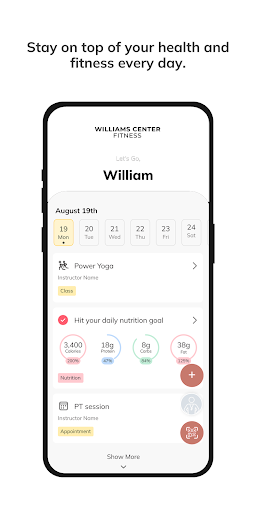 Williams Center Fitness ekran görüntüsü