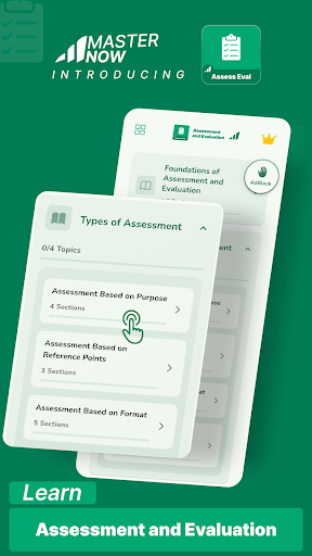 Assessment and Evaluation ekran görüntüsü