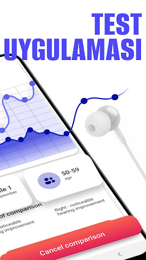 Hearing test, Audiogram ekran görüntüsü