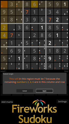 Fireworks Sudoku - puzzle fun ekran görüntüsü