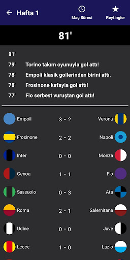 İtalya Ligi Simülasyon 25/26 ekran görüntüsü