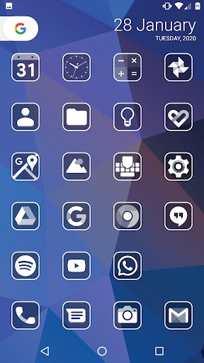 Monoic SQ White Icon Pack ekran görüntüsü
