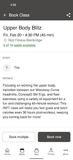 Ript Fitness Bainbridge ekran görüntüsü