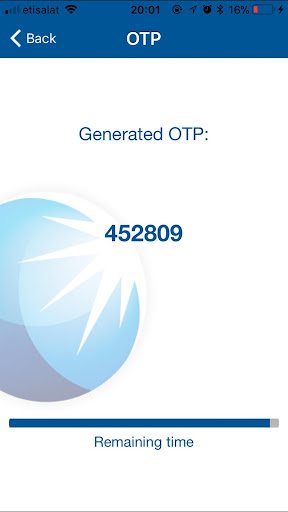 ADIB OTP V4 ekran görüntüsü