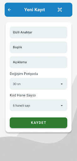 Giriş Kodu Üretici ekran görüntüsü