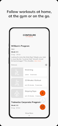 Configure Fitness ekran görüntüsü