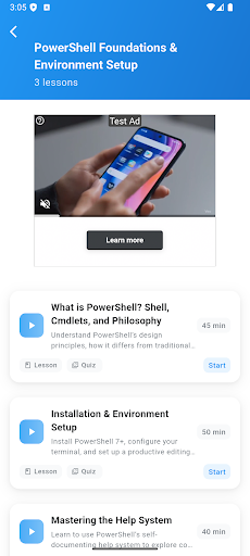 Learn PowerShell ekran görüntüsü