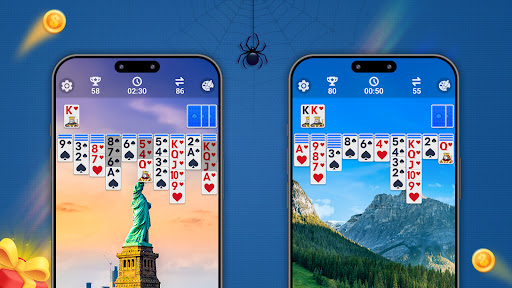 Spider Solitaire, Large Cards ekran görüntüsü