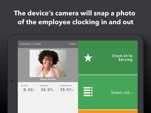 QuickBooks Time Kiosk ekran görüntüsü
