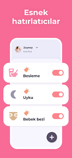 Emzirme takibi yenidoğan bébé ekran görüntüsü