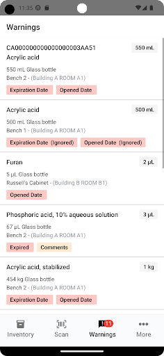 RSS Chemicals ekran görüntüsü
