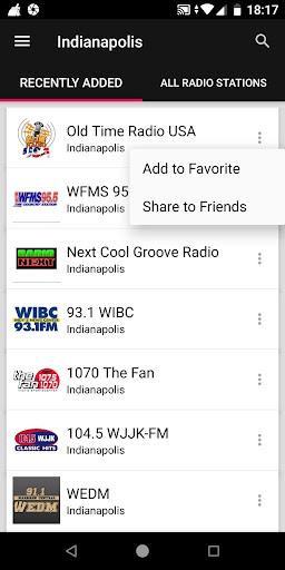 Indianapolis Radio Stations ekran görüntüsü