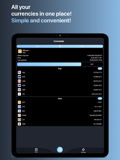 Coin Converter XE Currency app ekran görüntüsü