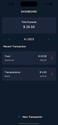 Expense Tracker ekran görüntüsü