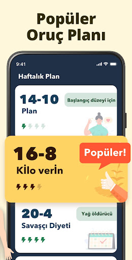 Aralıklı Oruç - Oruç Takibi ekran görüntüsü