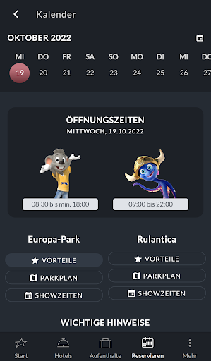 Europa-Park Hotels ekran görüntüsü