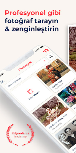 Photomyne Fotoğraf Tarayıcısı ekran görüntüsü