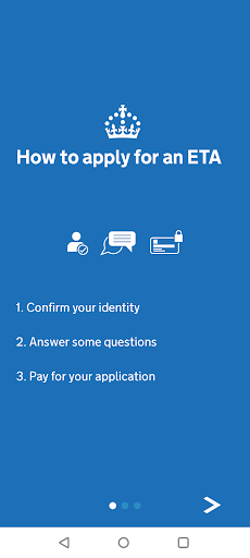 UK ETA ekran görüntüsü