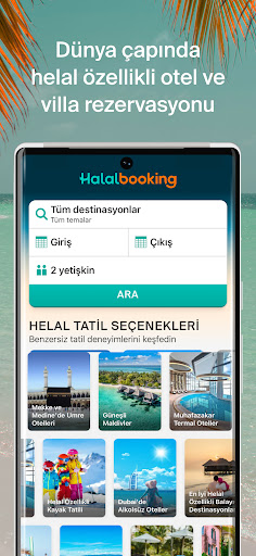 Halalbooking: Otel rezervasyon ekran görüntüsü
