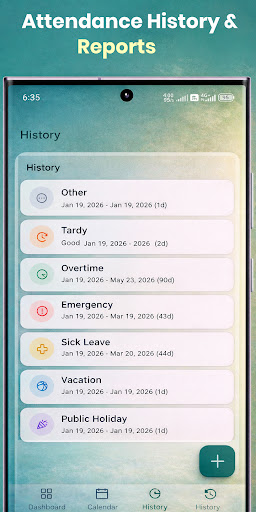 Attendance & Leave Planner App ekran görüntüsü