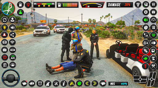 Police Car Chase Cop Car Sim ekran görüntüsü