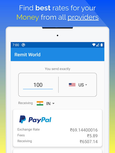 Remit Rates ekran görüntüsü