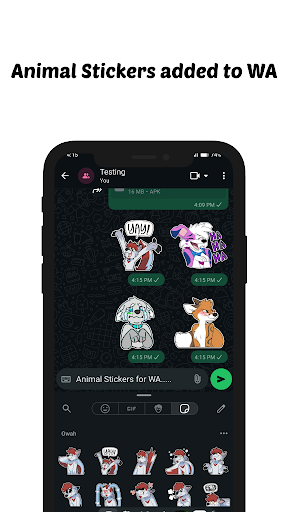 Animal Stickers for WA ekran görüntüsü