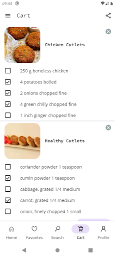Cutlet recipes ekran görüntüsü