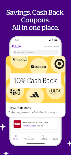 Rakuten: Cash Back and Deals ekran görüntüsü