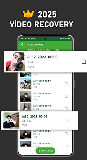 Silinen Videoları Geri Getirme ekran görüntüsü