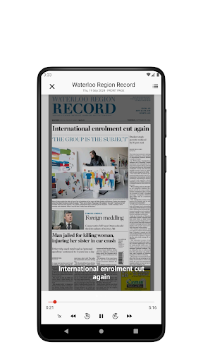 Waterloo Region Record epaper ekran görüntüsü