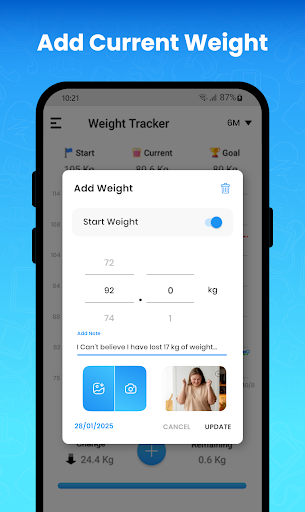 Weight Tracker for Weight Loss ekran görüntüsü