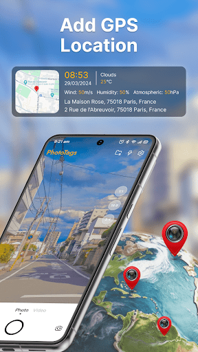GPS Photo Stamp Camera Map ekran görüntüsü