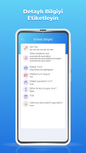 NFC Etiket Okuyucu ekran görüntüsü