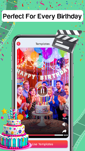 Birthday App-Birthday template ekran görüntüsü