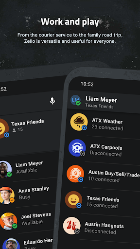 Zello PTT Walkie Talkie ekran görüntüsü