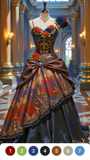 Gown Dress Paint by Numbers ekran görüntüsü