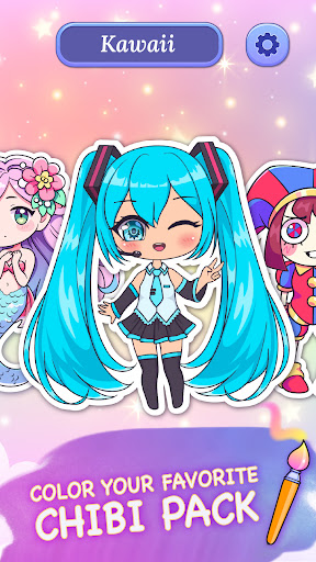 Chibi Doll Coloring Games ekran görüntüsü